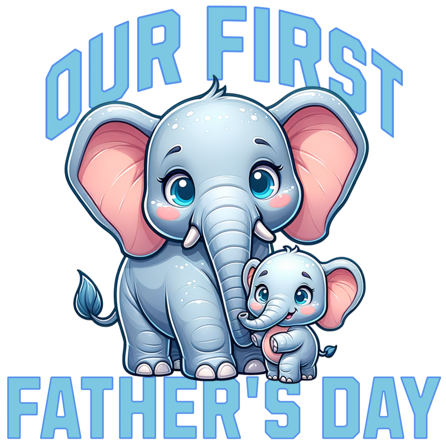 Our First Father's Day Elephant Baby Onesie Personalized w Baby Name