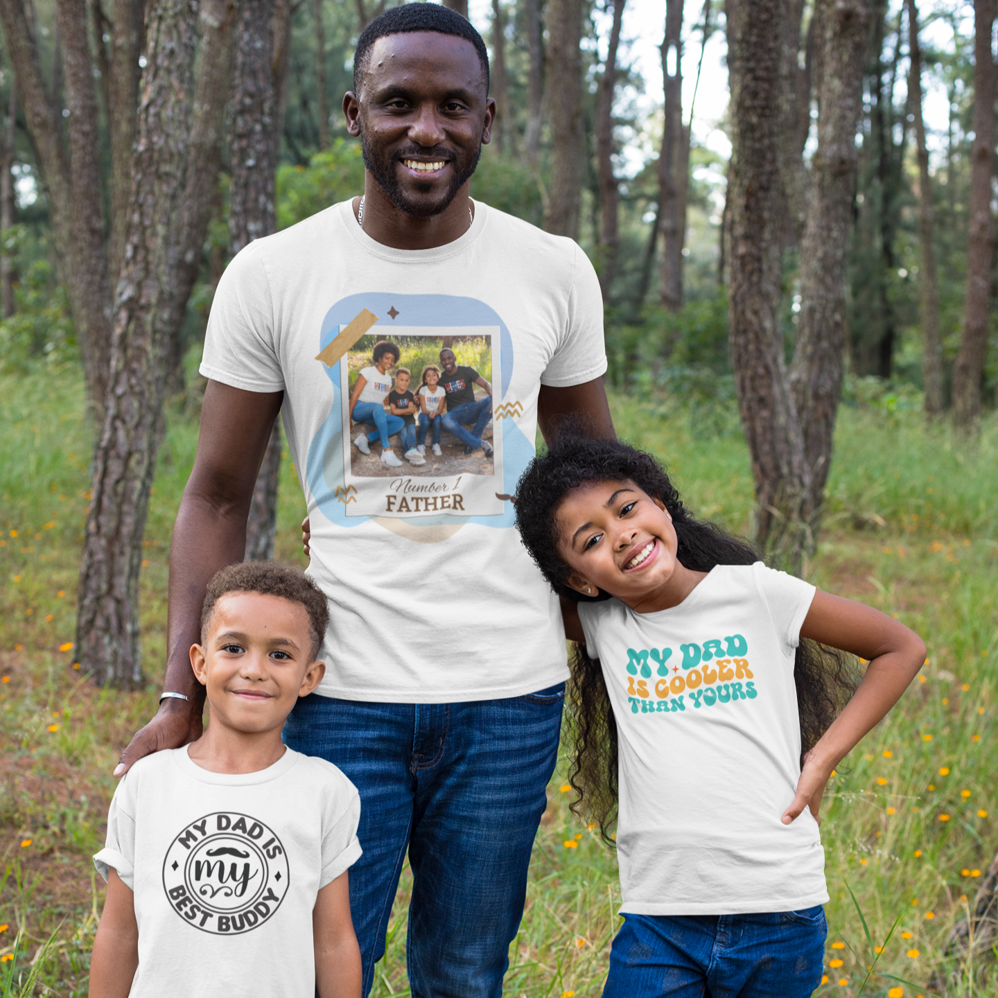 Number One Father Father's Day Short Sleeve Adult T-Shirt