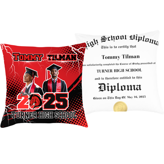 2025 Graduation Throw Pillow Cover Personalized