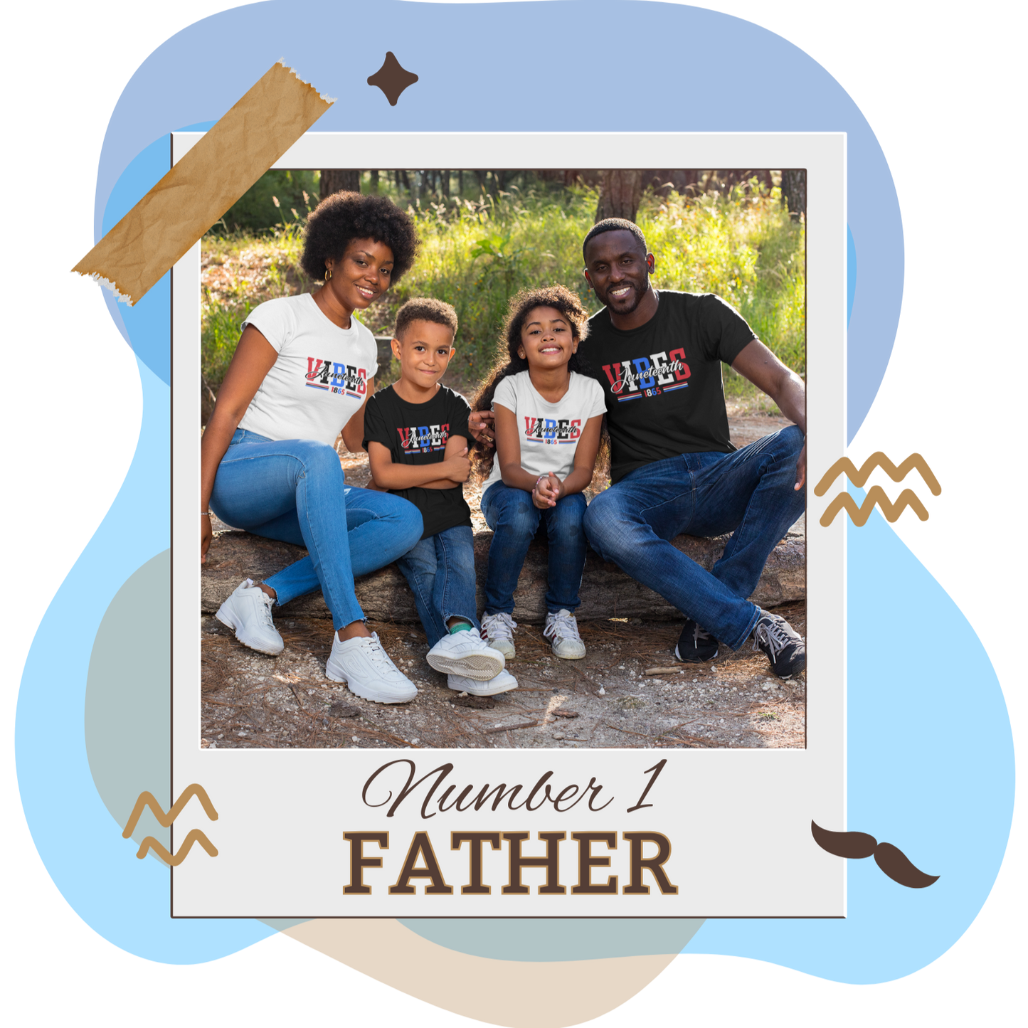 Number One Father Father's Day Short Sleeve Adult T-Shirt