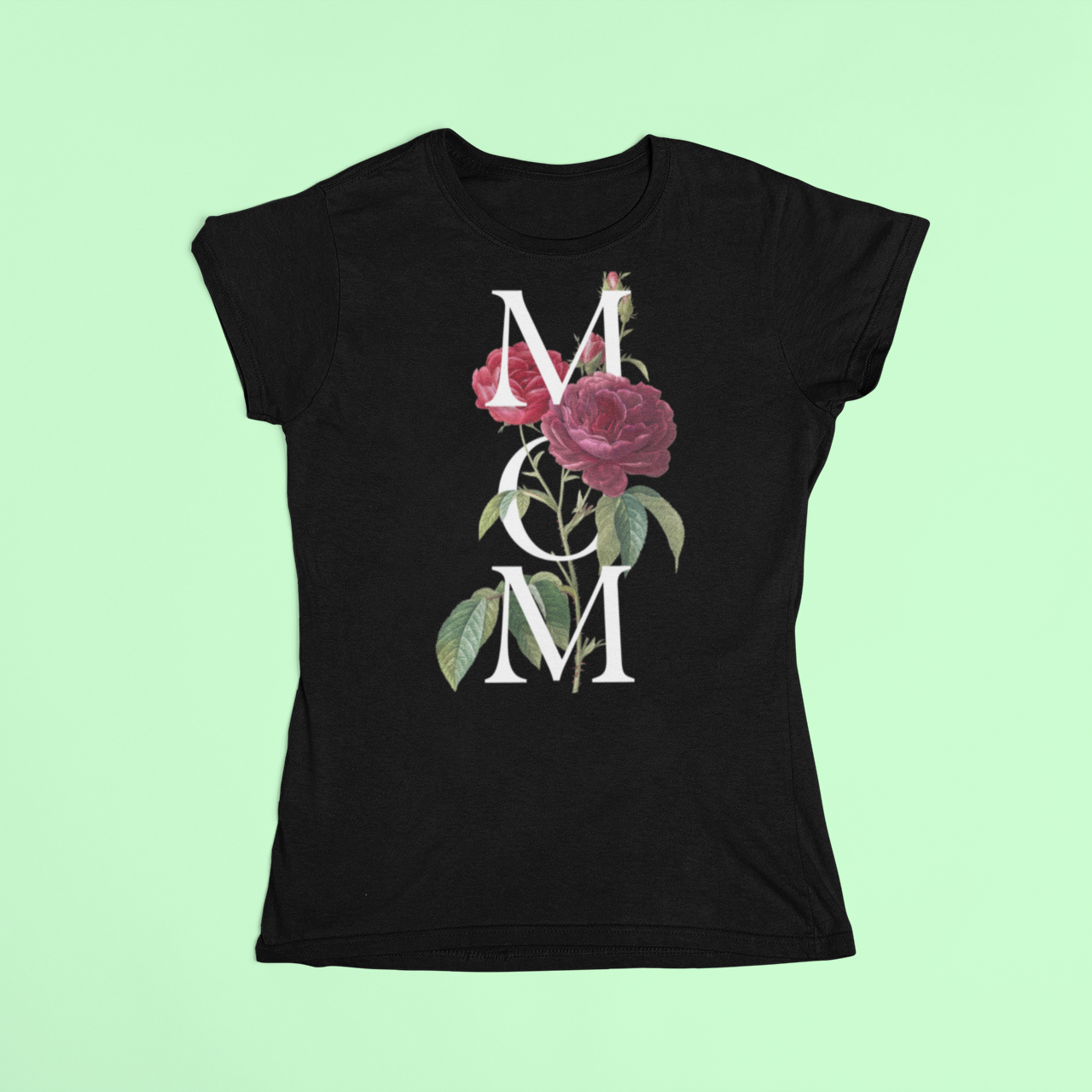 Green Floral Mother's Day Ladies T-Shirt